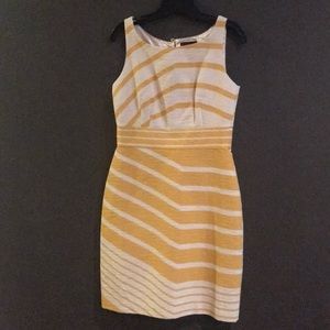 NWT The Limited Off-white and Mustard Dress Size 8